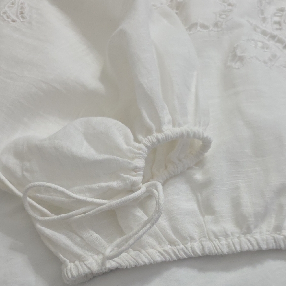 Zara White Lace Detail Blouse - Picture 5 of 9